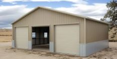 30x40x9 Metal Garage 3-car Brown